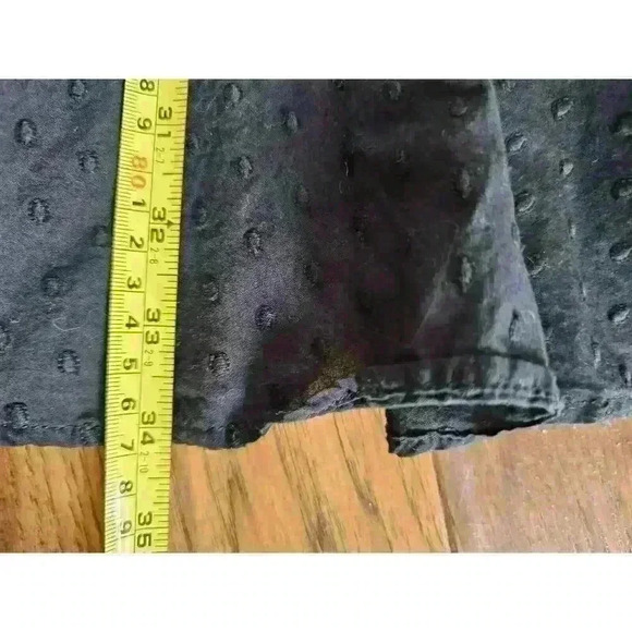 J Crew Eyelet Ruffle Midi Dress Womens 8 Black Square Neck Sleeveless Lined - Picture 3 of 5